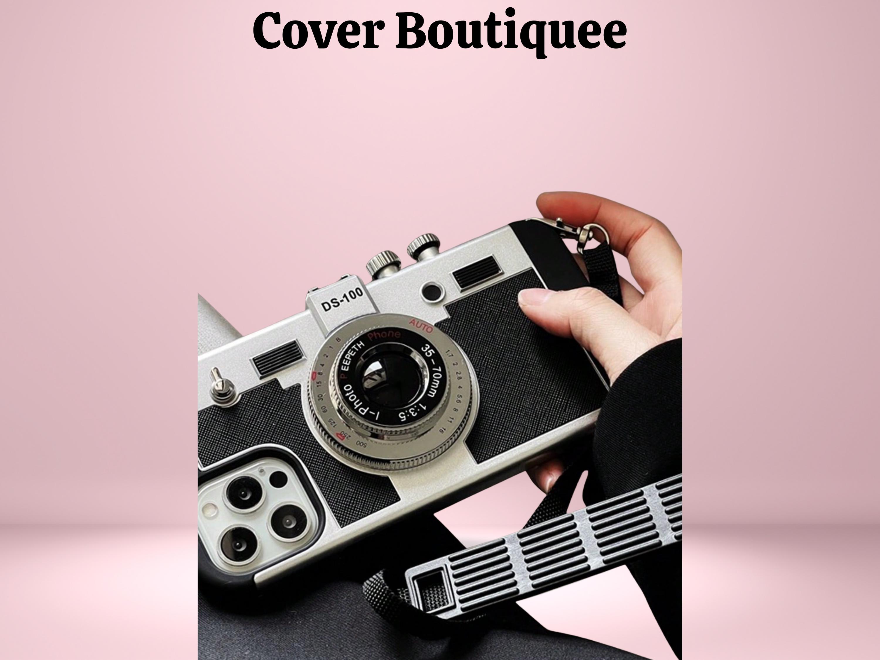 Retro Camera iPhone Case With Crossbody Strap: 3D Vintage Design