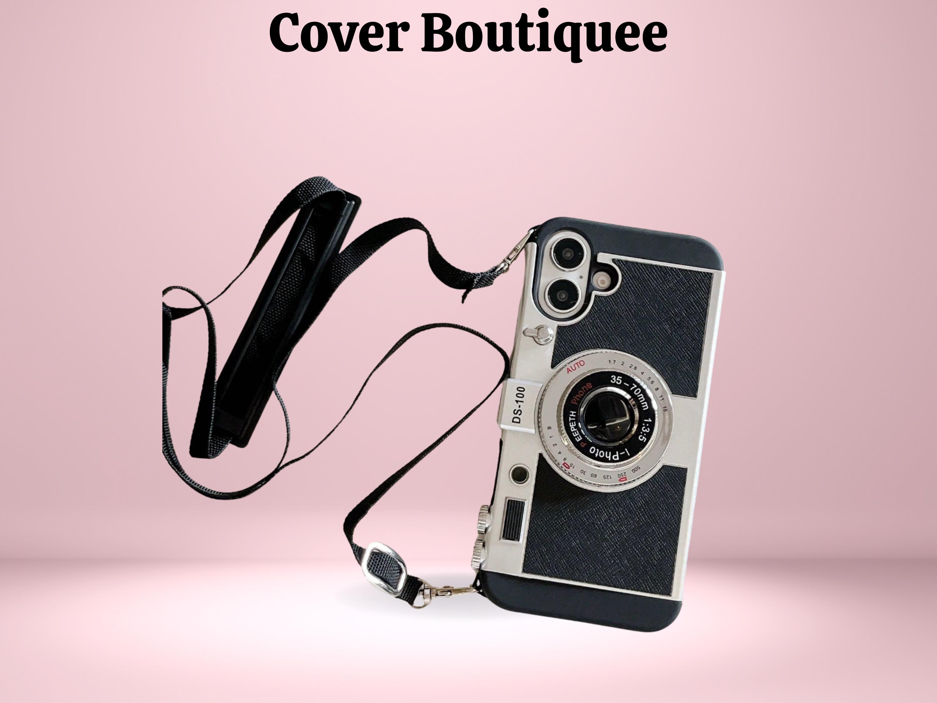 Retro Camera iPhone Case With Crossbody Strap: 3D Vintage Design