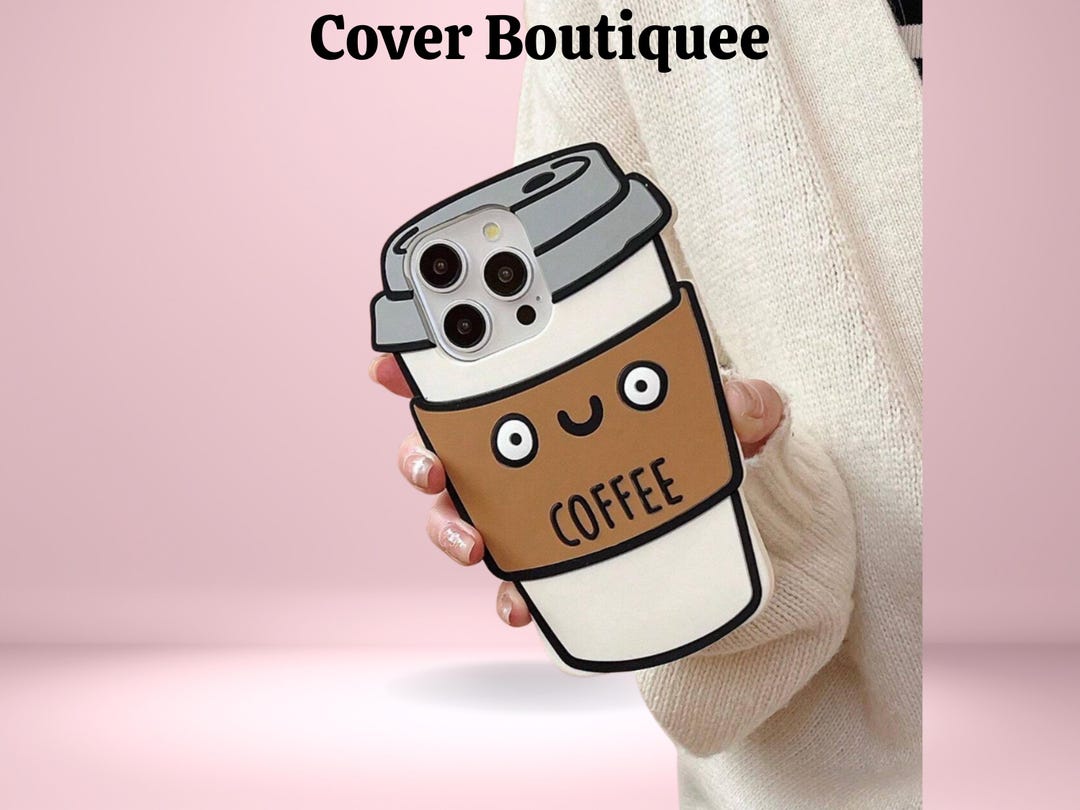 3D Coffee Cup iPhone Case: Soft Silicone Kawaii Cover - Etsy