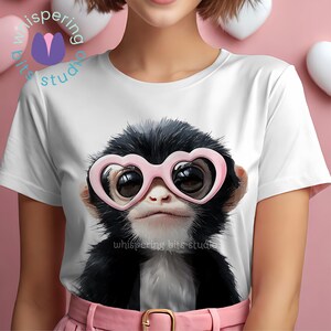 Cute Monkey Clipart, Cool Animals, Monkey Clipart, Monkey PNG, Monkey Wall Art, Animal Sublimation, Animal Portrait, Zoo Animal Clipart,Kid