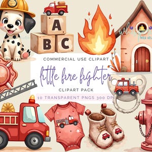 Little Fire Fighter PNG, Cute Firefighter, Fire Truck Nursery Decor, Firefighter Kids, Firefighter, Birthday Party Kids, Baby Firetruck, PNG