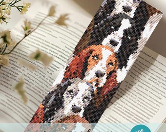 Basset Hound Dog Bookmark Cross Stitch Pattern PDF