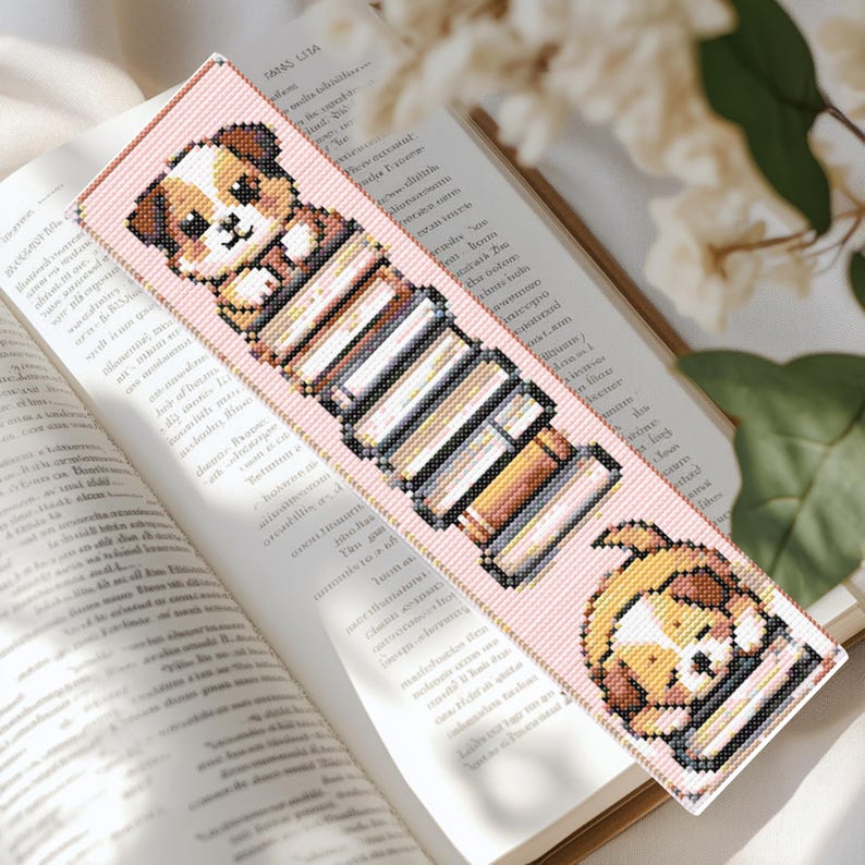 Puppy Dog Bookmark Cross Stitch Pattern Easy Pet Embroidery PDF Pattern ...