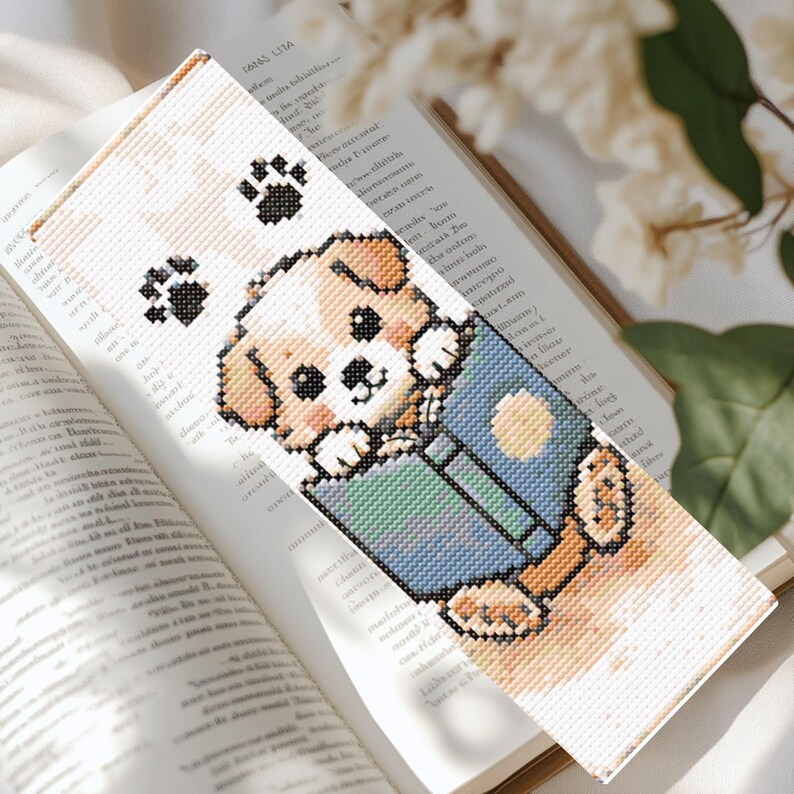set-2-cute-puppy-dogs-cross-stitch-easy-bookmark-funny-dogs-with-book