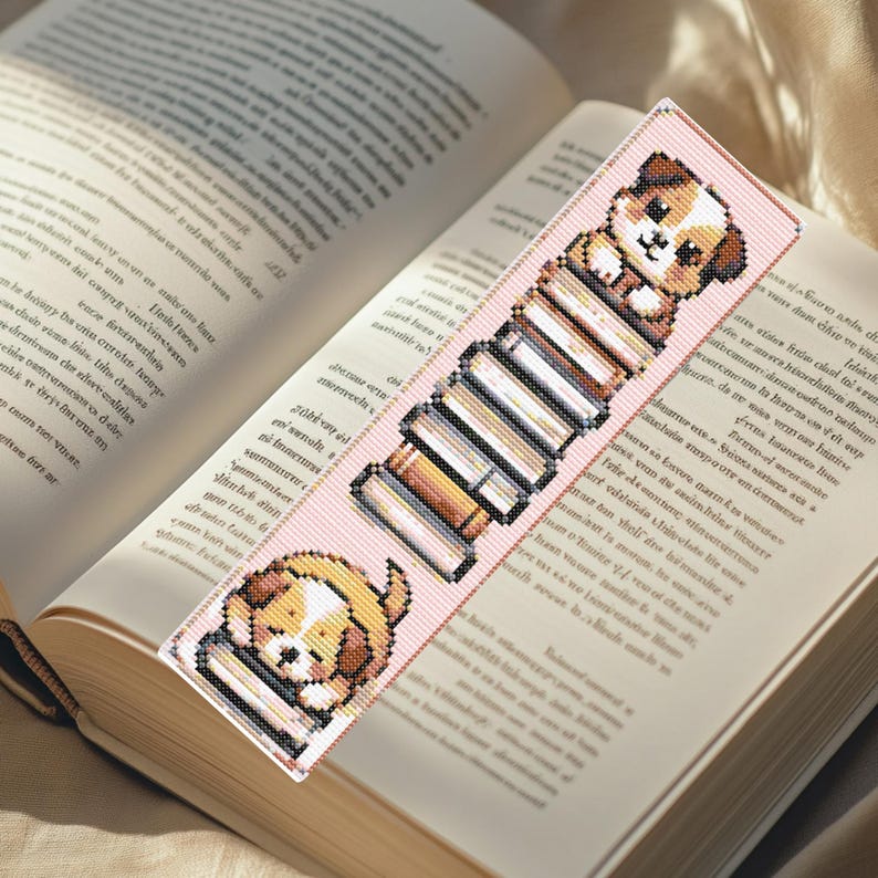 Puppy Dog Bookmark Cross Stitch Pattern Easy Pet Embroidery PDF Pattern ...