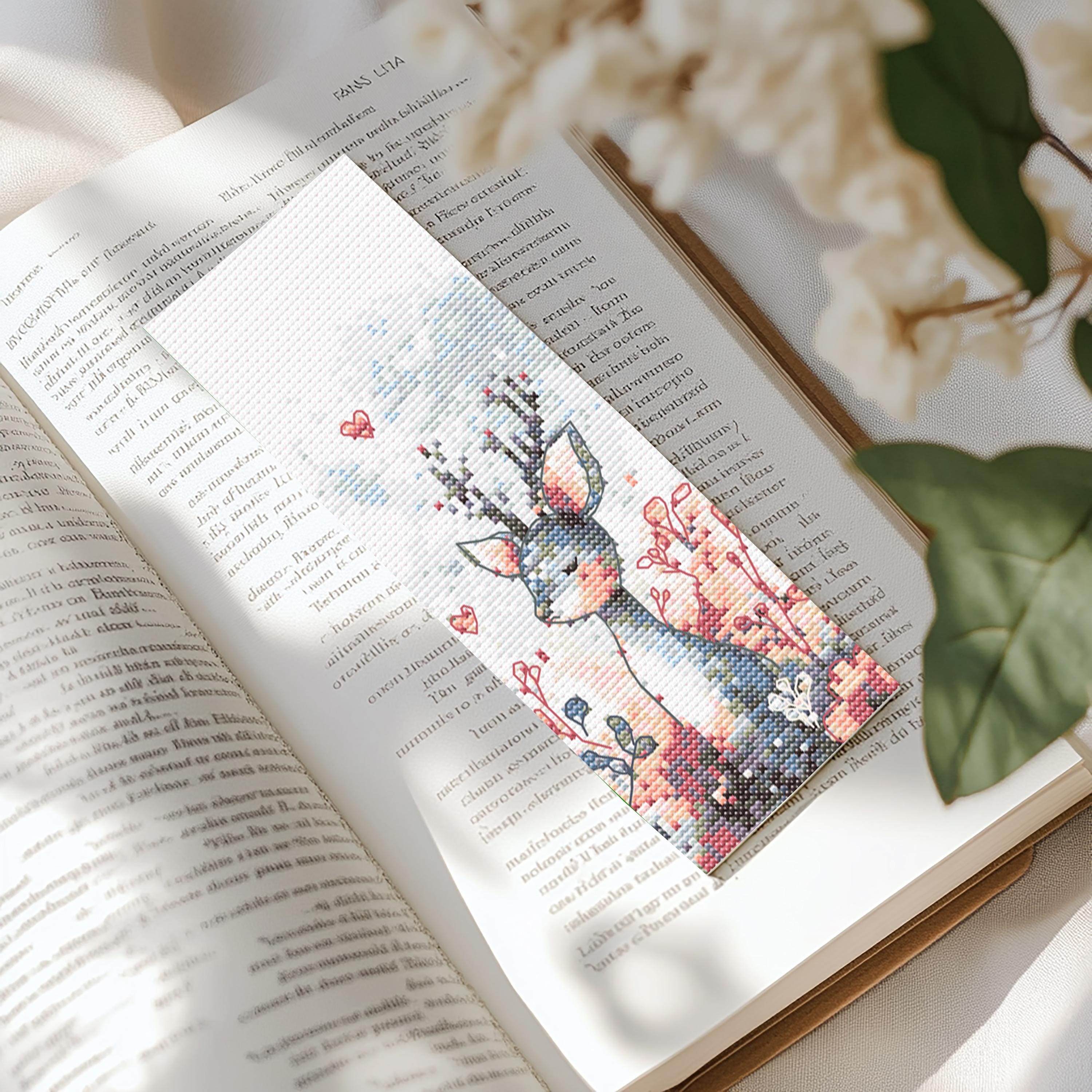 Reindeer Bookmark Cross Stitch Pattern Winter Animal Embroidery PDF ...