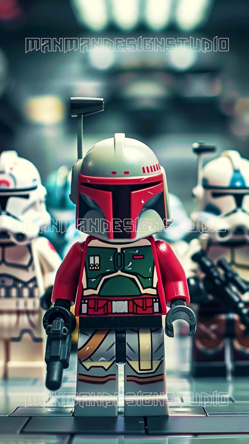 Lego Star Wars Art Storm Trooper & Darth Vader Retro Movie Phone