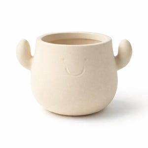 Ceramic Body Planter with Arms – Matte Beige Succulent Pot