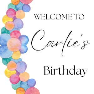 Welcome Birthday Party Sign, Birthday Sign