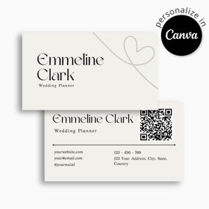 Anpassbare Canva-Visitenkarte, sofortiger digitaler Karten-Download, einfach zu personalisierende Canva-Vorlage - Sunleaf Designs
