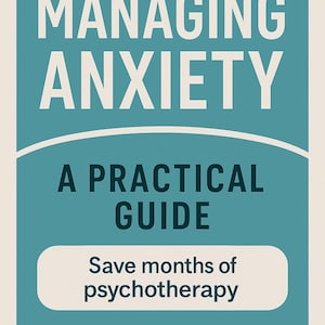 Managing Anxiety – Printable CBT-Based Book | Guided Journal for Anxiety Relief | Mental Health PDF Tool
