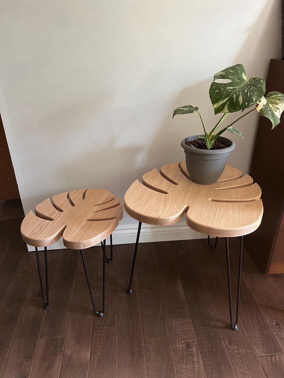 Monstera Beistelltisch | Wohnkultur | Beistelltisch | Couchtisch |  Pflanztisch | Pflanzen | Blumenstnder | Tropisch | Land | Rustikal |  Geschenke - Etsy sterreich