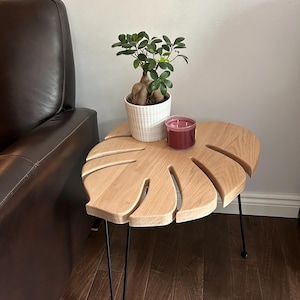 Monstera Side Table | Home Decor | Side Table | Coffee Table | Plant Table | Plants | Plant Stand | Tropical | Country | Rustic | Gifts