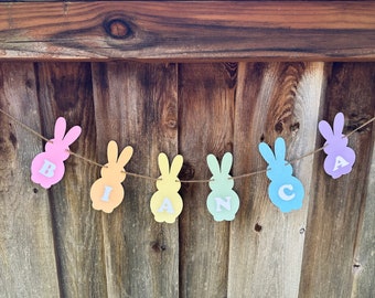 Personalized Bunny Banner  |  Easter Banner  |  Bunny Garland  |  Spring Banner