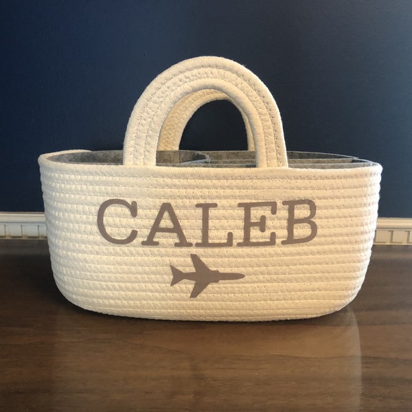 Personalized Diaper Caddy Basket