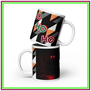 Taza navideña de terror – Acechador de ventanas de ojos rojos – Taza de café navideña espeluznante de 590 ml, regalo oscuro