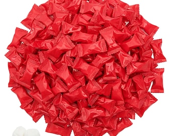 Red Buttermints, Individually Wrapped Party Favors, Wedding Bridal Shower Candy
