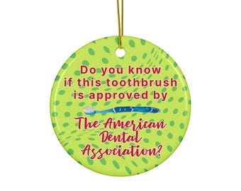 American Dental Association Holiday Ornament – Cartoon Tooth Christmas Gift