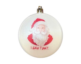 Funny Santa Christmas Ornament: Adult Humor Gag Gift