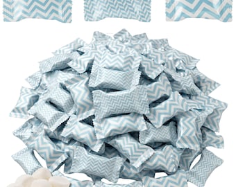 Pattern Blue & White Butter Mints Individually Wrapped | Light Blue Baby Shower Mints | Boy Baby Shower Candy | Blue Party Favors