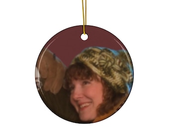 Woman in Beanie Christmas Ornament – Cozy Winter Holiday Tree Decor