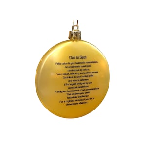 Star Trek ‘Ode To Spot’ Flat Gold Ball Christmas Ornament