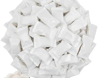 White Buttermints Individually Wrapped, Wedding Bridal Shower Party Favors Candy