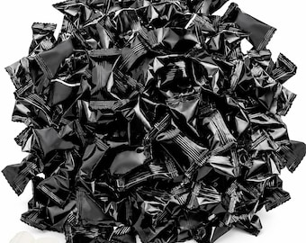 Black Buttermints | Individually Wrapped Candy for Wedding, Gala & Halloween | Candy Buffet Favors