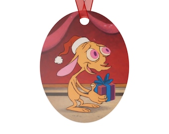 Whimsical Cartoon Dog Christmas Ornament, Holiday Decor