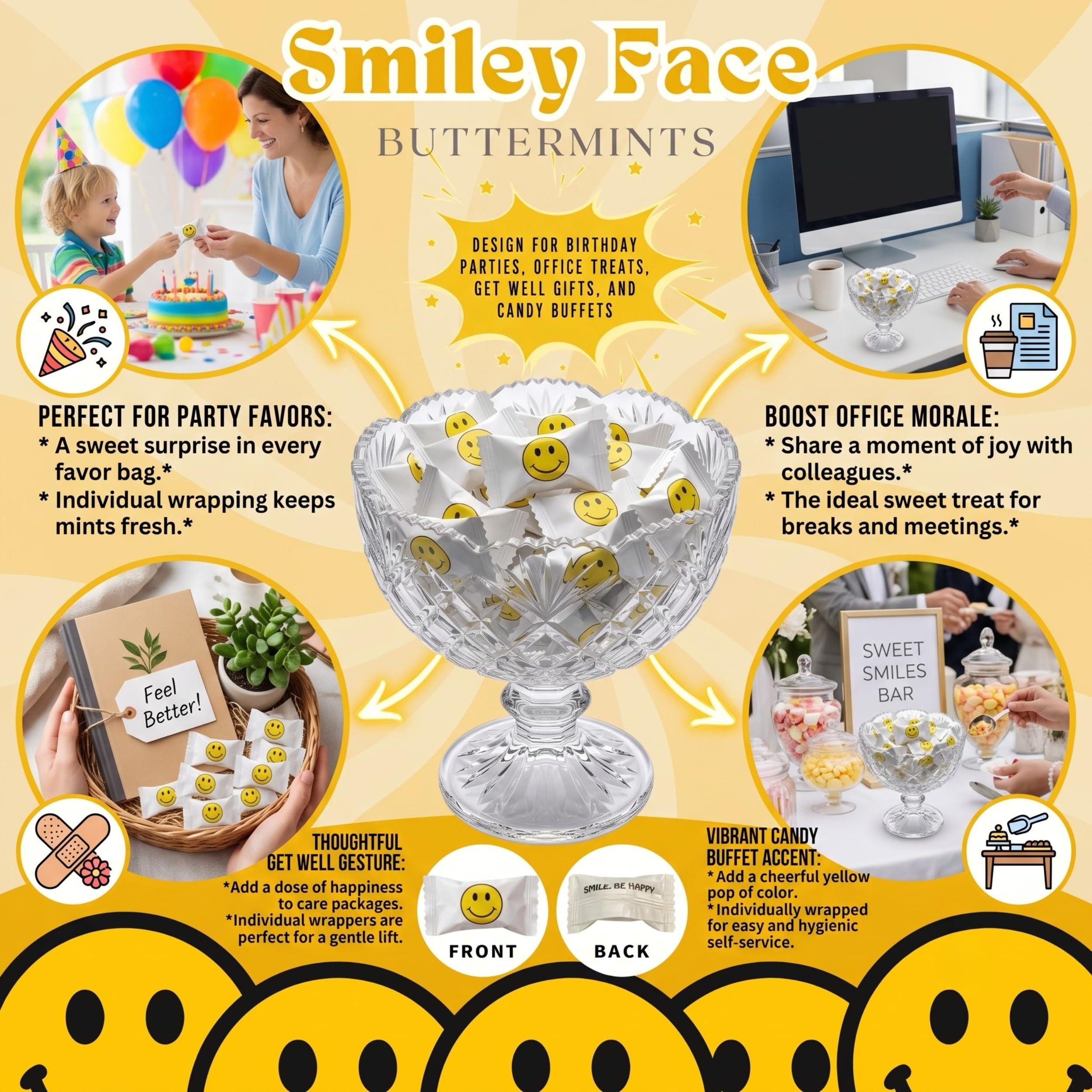Smiley Face Buttermints | Individually Wrapped Party Favors, Birthday ...