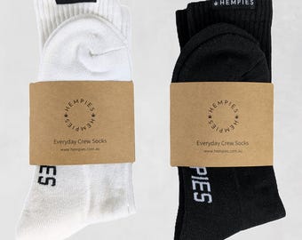 Pack de dos pares de calcetines deportivos de mezcla de cáñamo y algodón orgánico