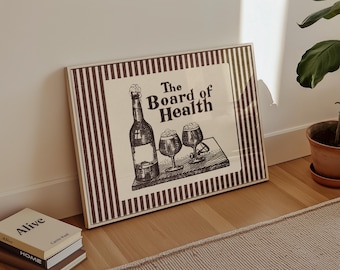 Vintage Beer Poster | Black and White Art | Trendy Wall Decor  | Funny Art Print