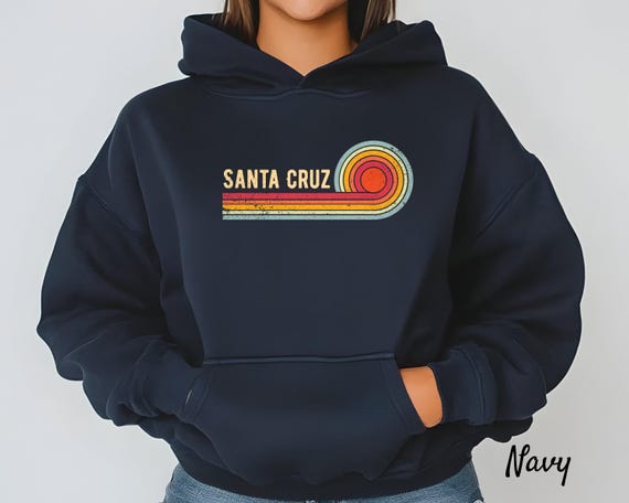 Santa Cruz Vintage Hoodie / California Surf Sunset Pullover - Etsy