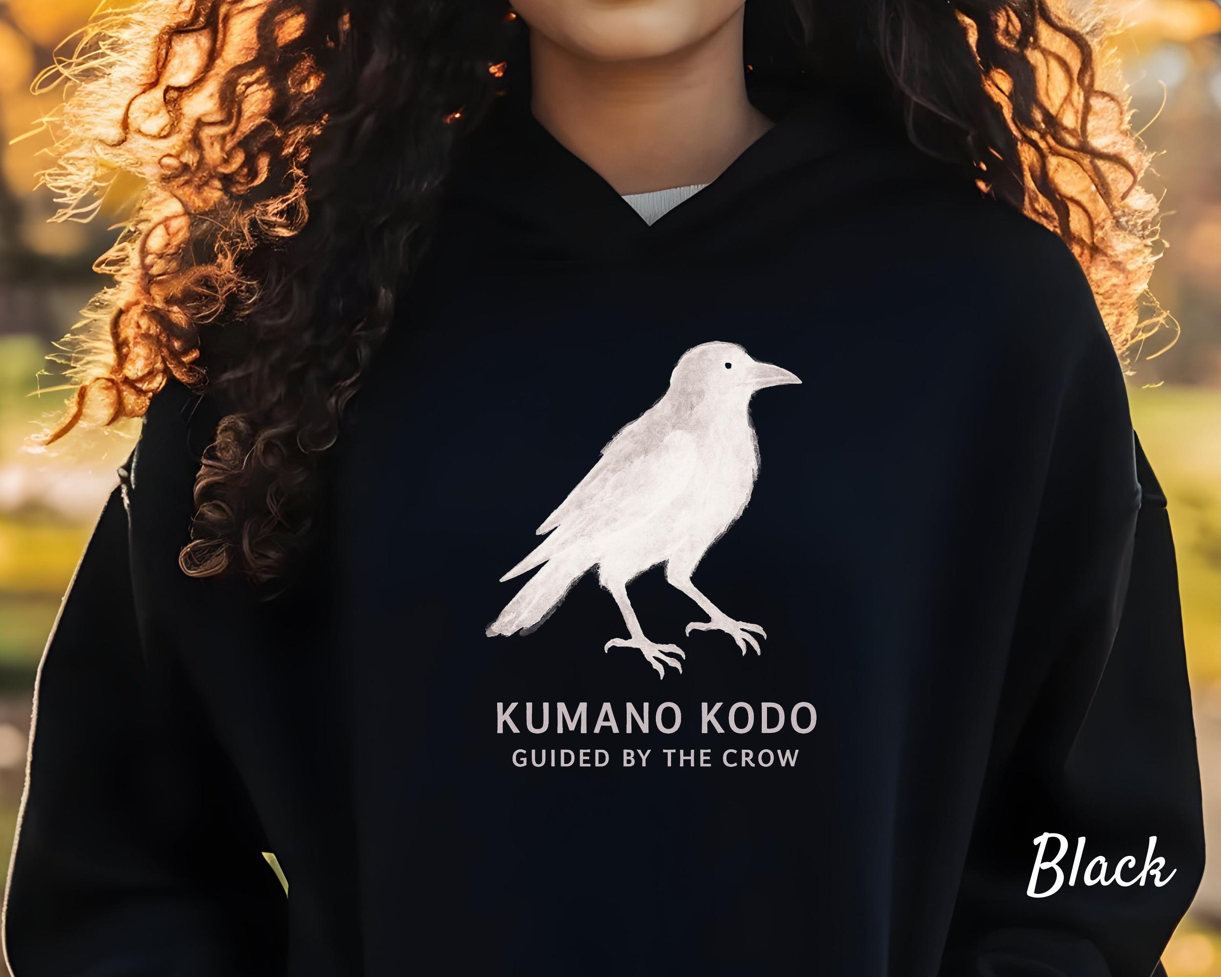 Kumano Kodo Yatagarasu Hoodie, Three-legged Crow Watercolor Hooded