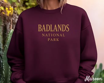 Badlands National Park Sweatshirt: Minimalistisches Souvenir für Wanderer