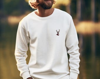 Majestic Deer Crewneck Sweatshirt Cozy Wildlife Apparel for Nature Lovers