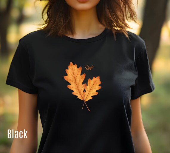 Oak Leaf Shirt, Autumn Nature T-shirt, Botanical Tree Tee - Etsy