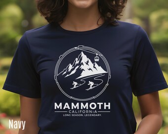Mammoth Mountain T-Shirt, California Skiing Apparel, Minimalist Graphic Tee, Unique Ski Resort Gift, Voxnatura