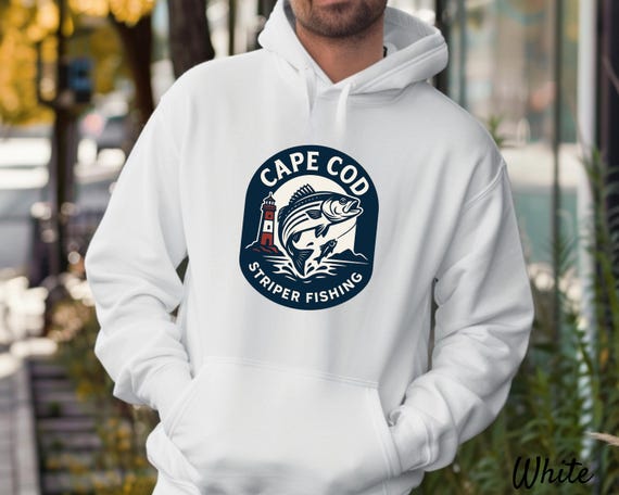 ■マコト■Cape Cod Boat Yard Co. ストライプパーカー Cape Cod Striper Fishing Hoodie | Striped Bass Lighthouse Pullover