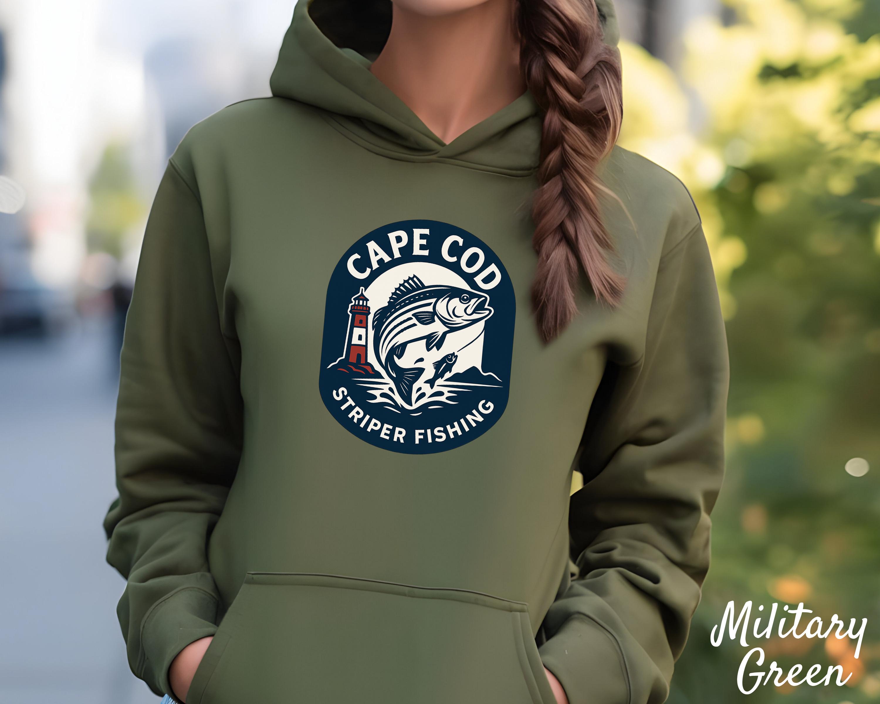 ■マコト■Cape Cod Boat Yard Co. ストライプパーカー Cape Cod Striper Fishing Hoodie | Striped Bass Lighthouse Pullover