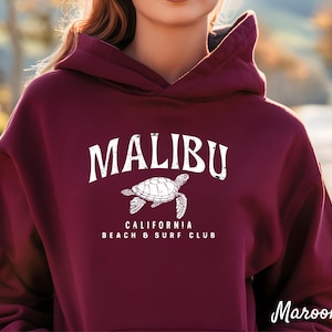 Malibu Turtle Hoodie / California Beach Surf Club Pullover