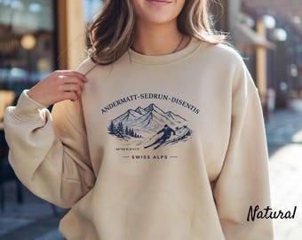 Andermatt Switzerland Shirt: Ski Lover Gift, Winter Holiday Apperal, Family Vacation Shirt