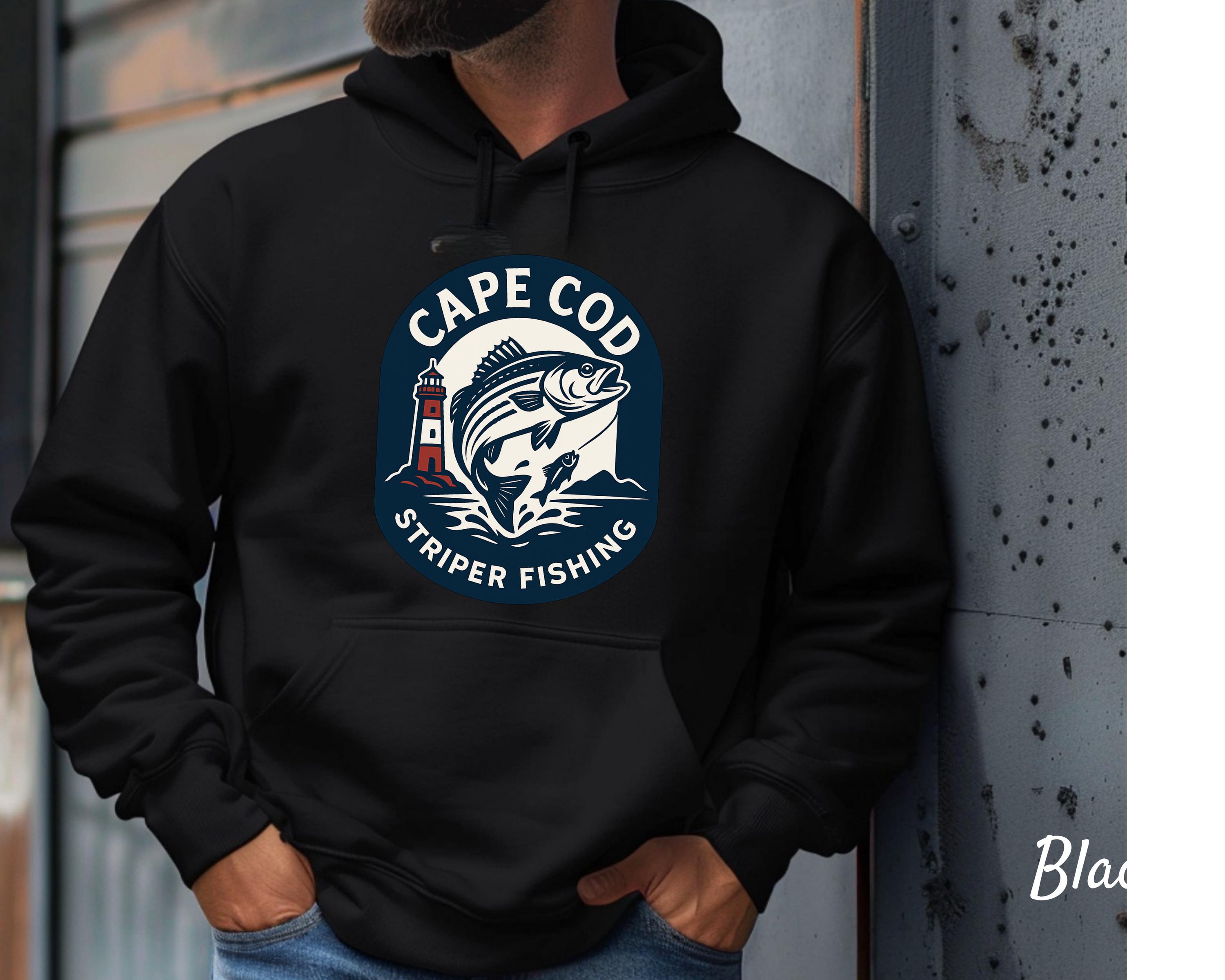 ■マコト■Cape Cod Boat Yard Co. ストライプパーカー Cape Cod Striper Fishing Hoodie | Striped Bass Lighthouse Pullover