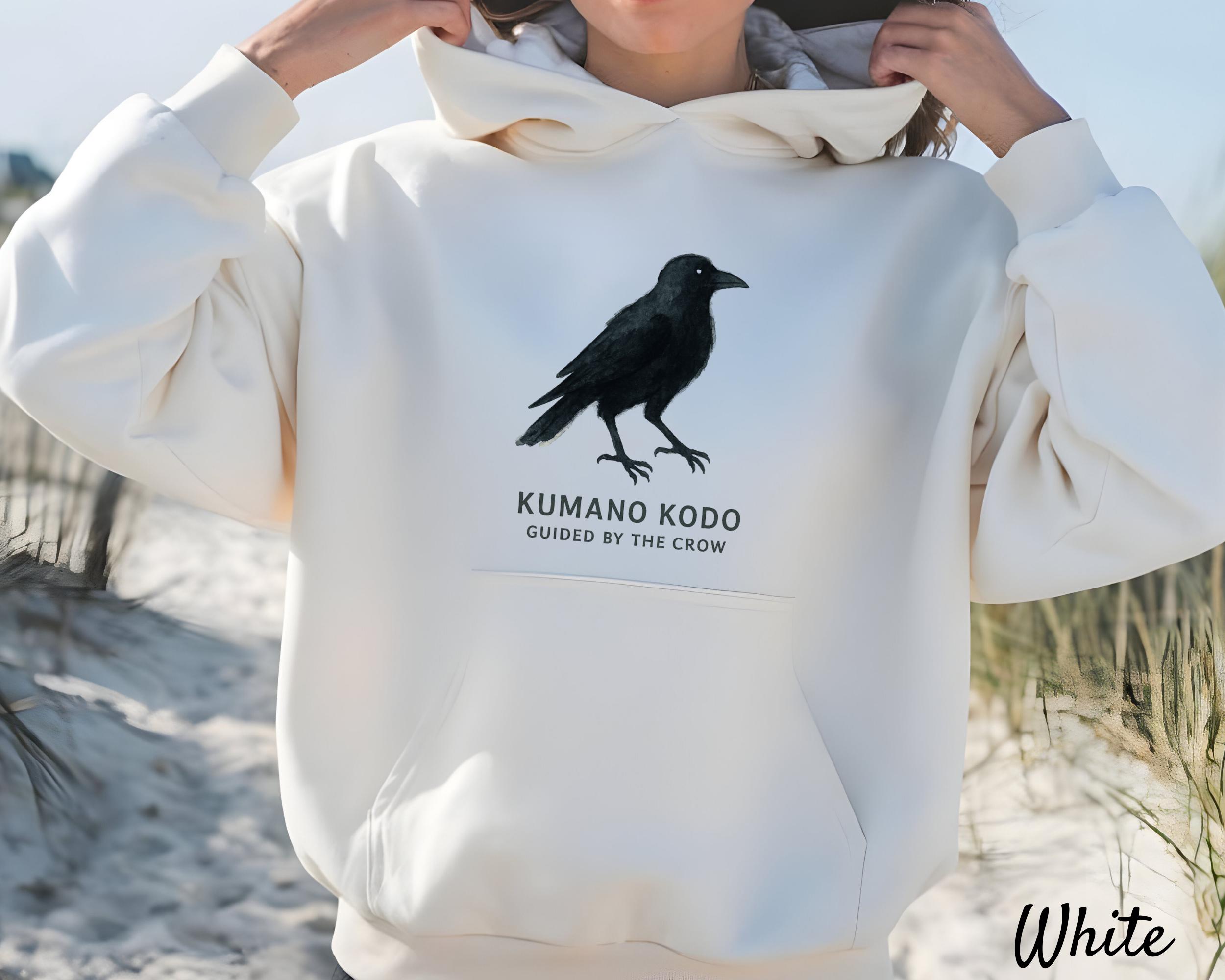 Kumano Kodo Yatagarasu Hoodie, Three-legged Crow Watercolor Hooded