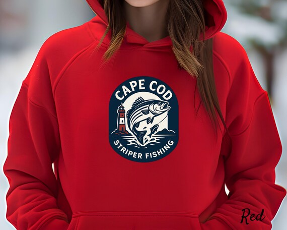 ■マコト■Cape Cod Boat Yard Co. ストライプパーカー Cape Cod Striper Fishing Hoodie | Striped Bass Lighthouse Pullover