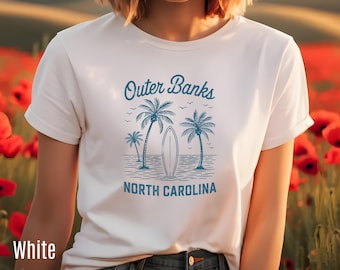 Camiseta de Outer Banks, Carolina del Norte / Camiseta con gráfico de surf y playa