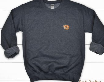 Sleeping Fox Illustration Crewneck Sweatshirt: Nature Lover Gift