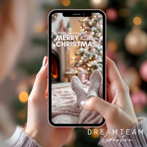 Plantilla de REEL DE INSTAGRAM NAVIDEÑO Publicación de Instagram navideña rosa editable Reel de Instagram navideño sin rostro Video navideño acogedor Tarjeta navideña