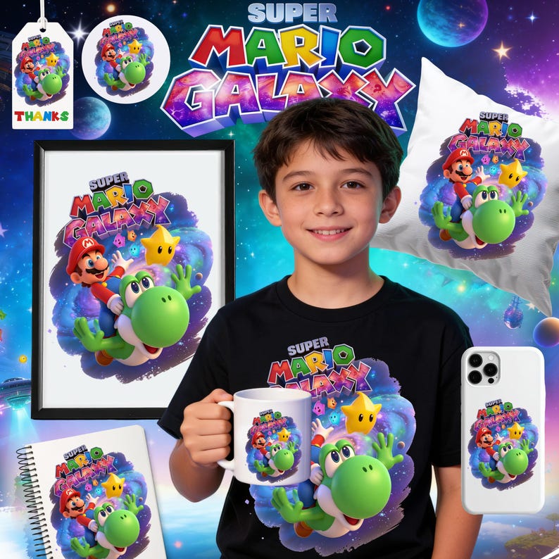 Yoshi Notebook Mario Galaxy Clipart Bundle PNG Tshirt Sublimation Digital Download - Etsy