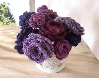 Crochet Flower Bouquet PATTERN: Floral Arrangement (PDF Pattern)